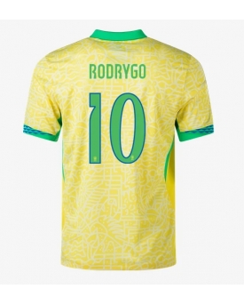 Brasile Rodrygo Goes #10 Maglia Gara Casa Repliche Copa America 2024